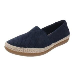Clark’s Danelly Sky Loafer Navy Suede Leather Size 7 M EUC
